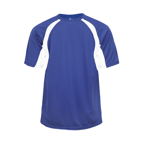 Badger Sport Hook Tee, Sizes 2XL-4XL (414400-028008), Color 'Royal/White'